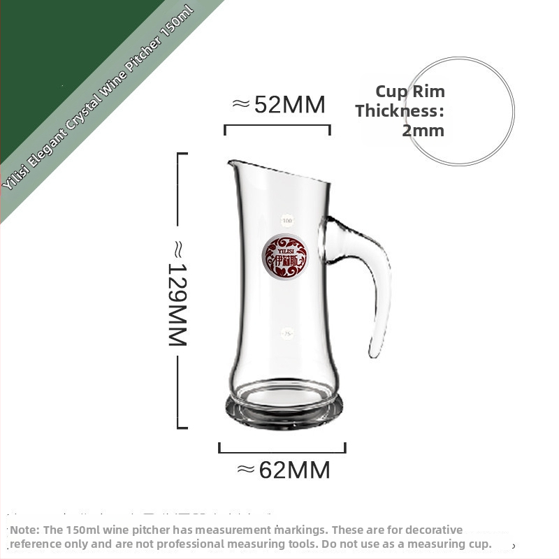 Doser din sticlă cu scară de măsură, dozator compact pentru whisky și vin