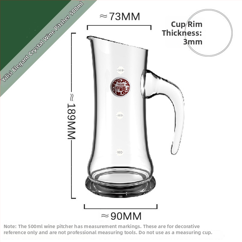 Doser din sticlă cu scară de măsură, dozator compact pentru whisky și vin