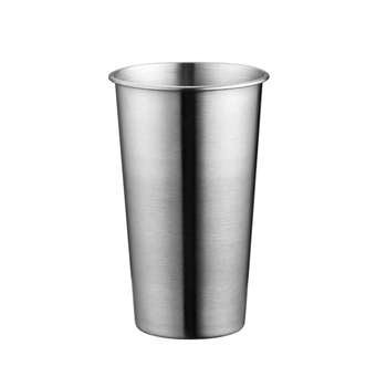 Halba din oțel inoxidabil 304, margine rulată, stil industrial, siglă, design simplu, 401–500 ml
