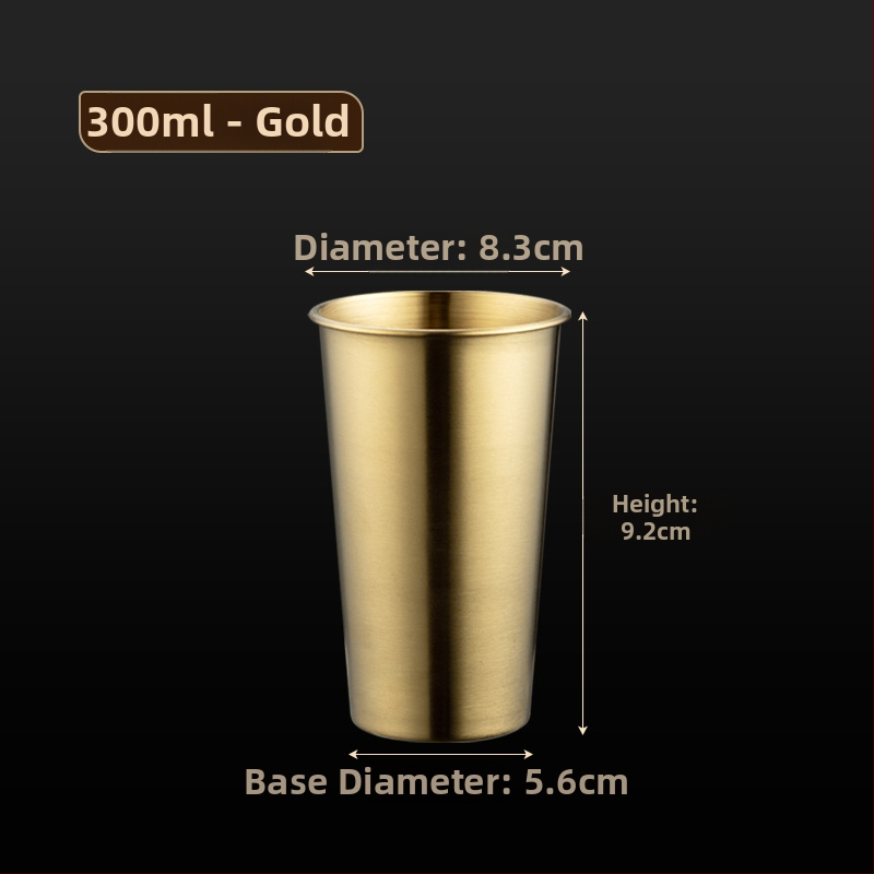 Halba din oțel inoxidabil 304, margine rulată, stil industrial, siglă, design simplu, 401–500 ml