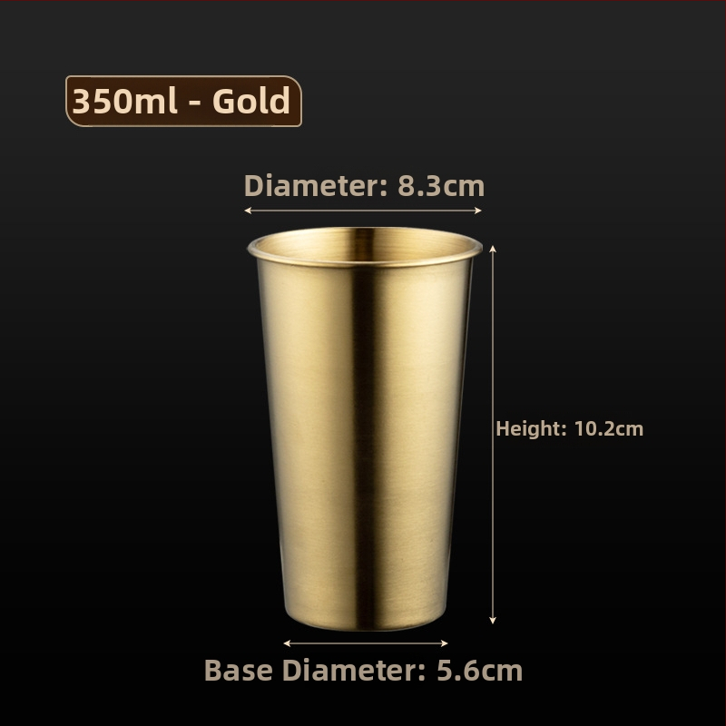 Halba din oțel inoxidabil 304, margine rulată, stil industrial, siglă, design simplu, 401–500 ml