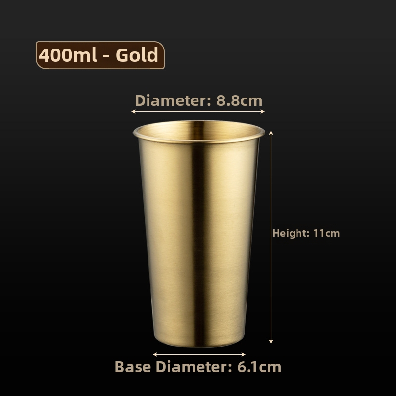 Halba din oțel inoxidabil 304, margine rulată, stil industrial, siglă, design simplu, 401–500 ml