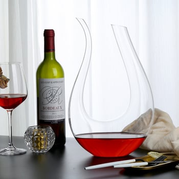 Decantor pentru vin roșu, stil european, sticlă fără plumb, capacitate 1000 ml, de înaltă calitate