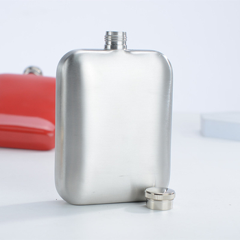 Flacon din oțel inoxidabil 304, pătrat, gros, 6 oz, portabil pentru exterior, mini flacon pentru vin roșu