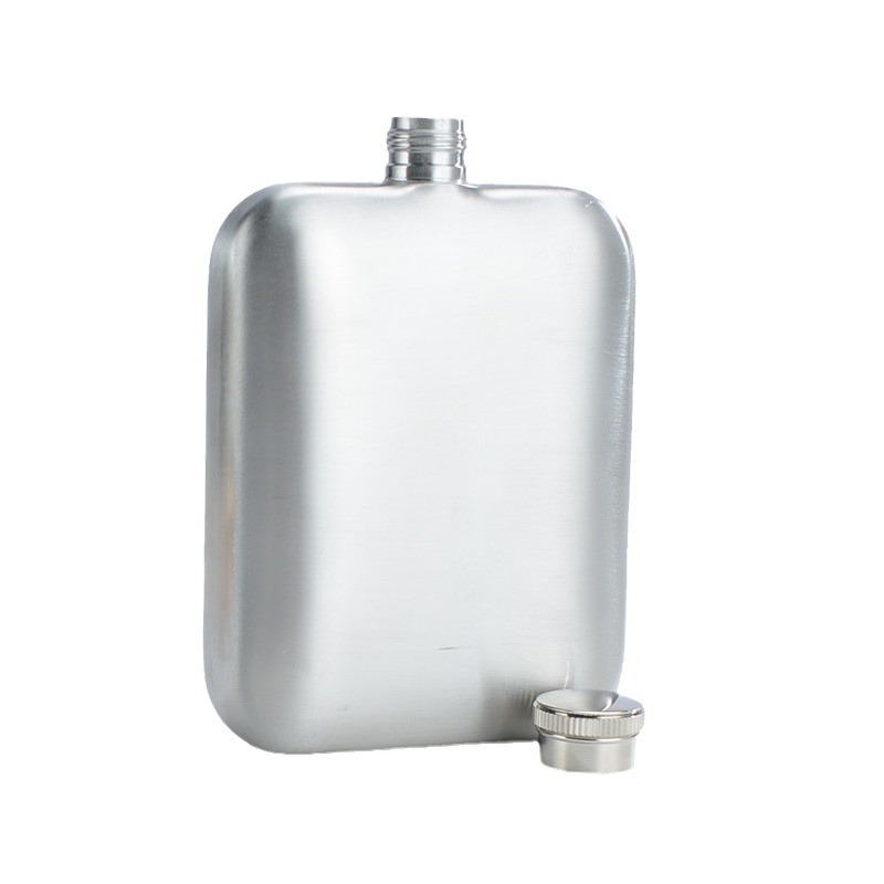 Flacon din oțel inoxidabil 304, pătrat, gros, 6 oz, portabil pentru exterior, mini flacon pentru vin roșu