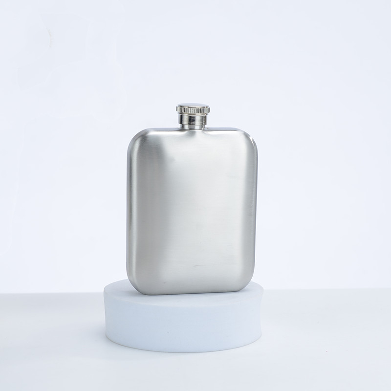 Flacon din oțel inoxidabil 304, pătrat, gros, 6 oz, portabil pentru exterior, mini flacon pentru vin roșu