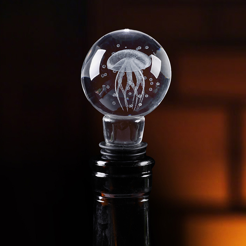 Dop de vin cu design de trandafir din cristal pentru vin roșu – etanșare împotriva prafului și scurgerilor