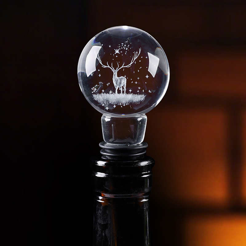 Dop de vin cu design de trandafir din cristal pentru vin roșu – etanșare împotriva prafului și scurgerilor