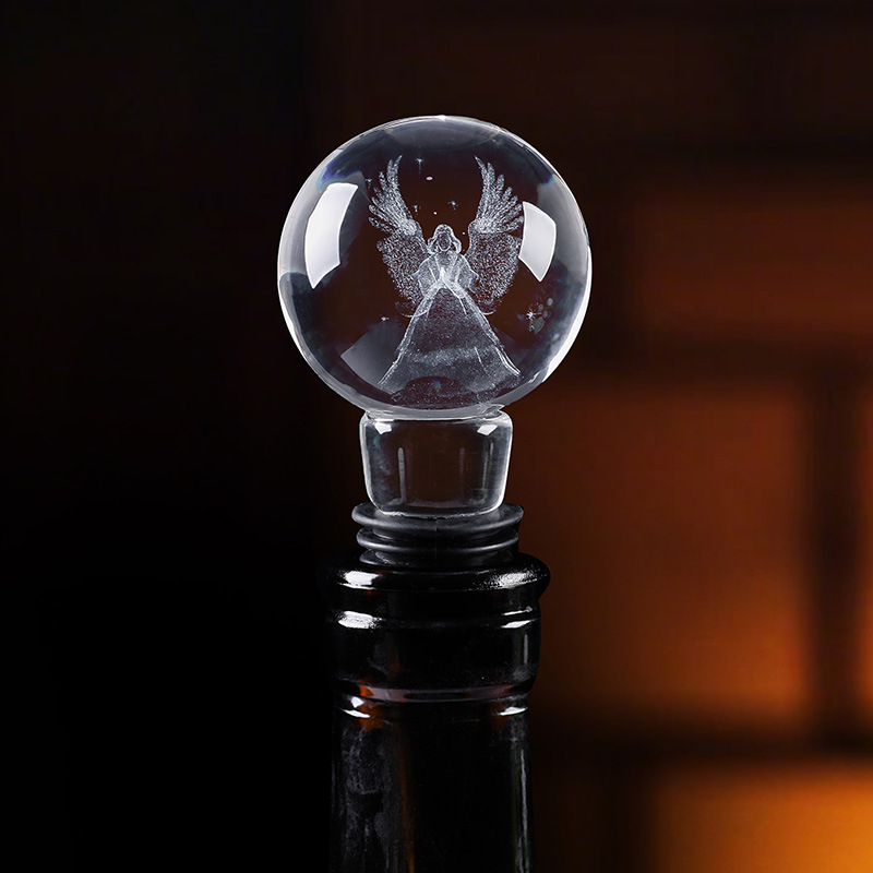 Dop de vin cu design de trandafir din cristal pentru vin roșu – etanșare împotriva prafului și scurgerilor