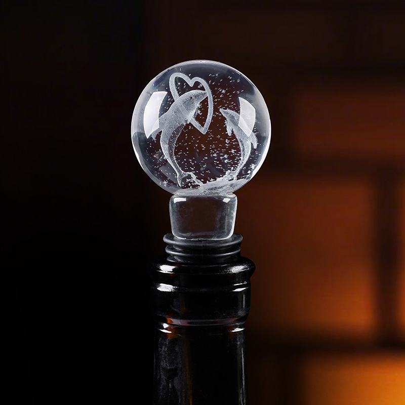 Dop de vin cu design de trandafir din cristal pentru vin roșu – etanșare împotriva prafului și scurgerilor