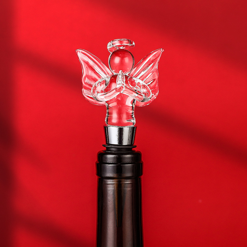 Dop de vin cu design de trandafir din cristal pentru vin roșu – etanșare împotriva prafului și scurgerilor