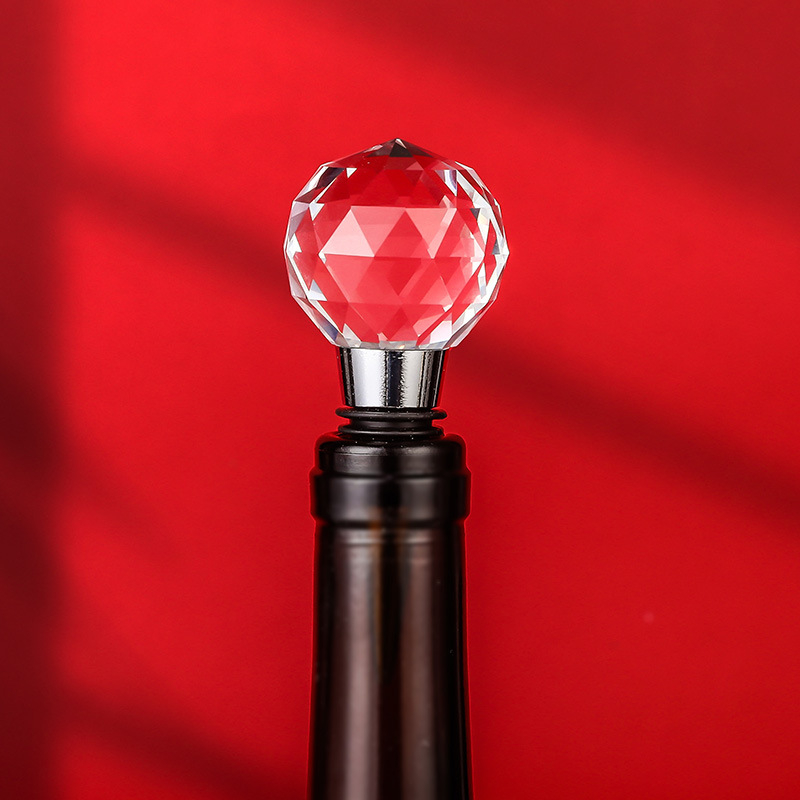 Dop de vin cu design de trandafir din cristal pentru vin roșu – etanșare împotriva prafului și scurgerilor