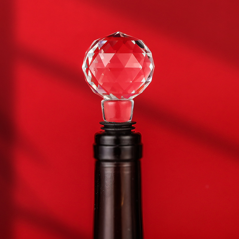 Dop de vin cu design de trandafir din cristal pentru vin roșu – etanșare împotriva prafului și scurgerilor