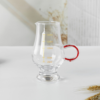 Decantor din sticlă de cristal pentru vin cu scară de măsurare, pentru vin alb și roșu, pentru uz casnic