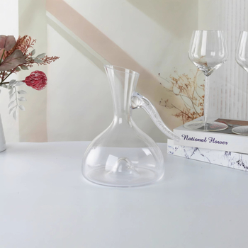 Decantor din sticlă de cristal pentru vin cu scară de măsurare, pentru vin alb și roșu, pentru uz casnic