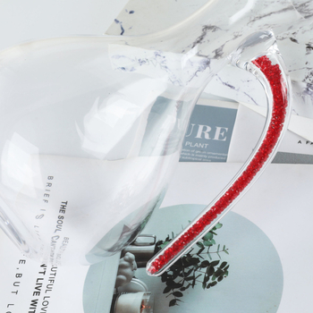 Decantor din sticlă de cristal pentru vin cu scară de măsurare, pentru vin alb și roșu, pentru uz casnic