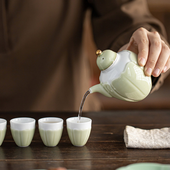 Set ceramic de pahare mici pentru vin, în stil japonez, cu dozator din porțelan pentru băuturi și cutie cadou, stil retro