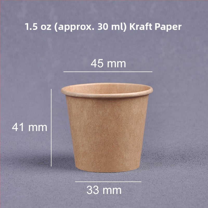 Jednorazové degustačné poháriky, mini papierové poháre s logom, 30 ml