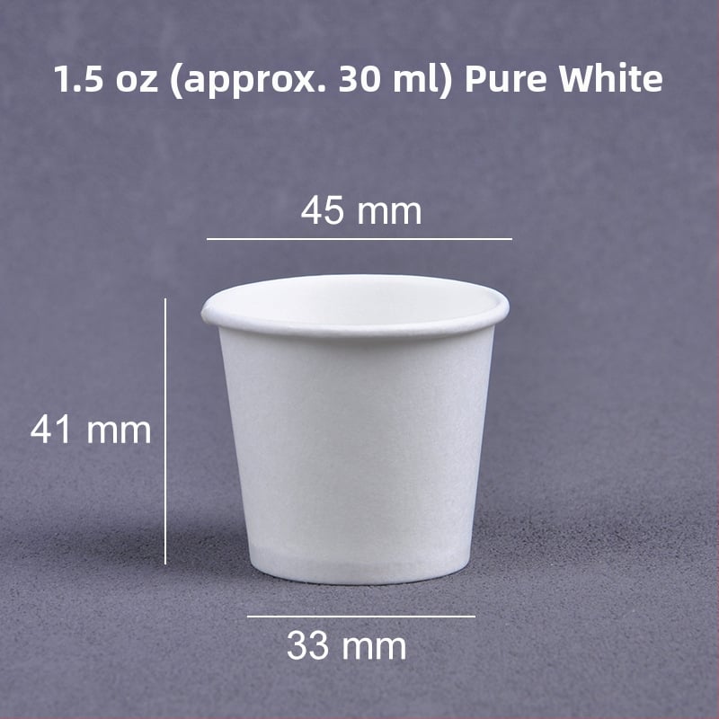 Jednorazové degustačné poháriky, mini papierové poháre s logom, 30 ml