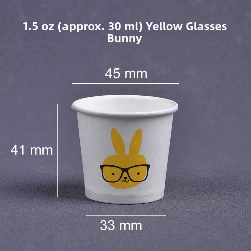Jednorazové degustačné poháriky, mini papierové poháre s logom, 30 ml