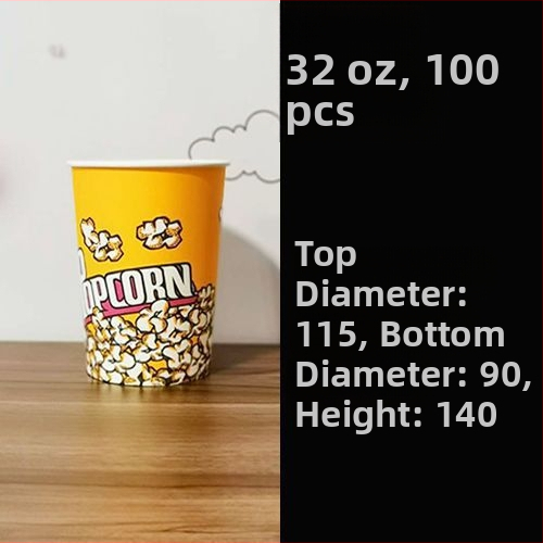 Jednorázové papierové vedierka na popcorn, malá veľkosť 28A, balenie v celom kartóne pre kino a KTV