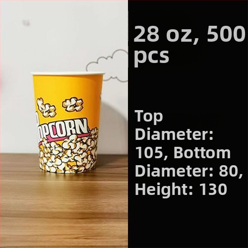 Jednorázové papierové vedierka na popcorn, malá veľkosť 28A, balenie v celom kartóne pre kino a KTV