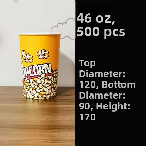 Jednorázové papierové vedierka na popcorn, malá veľkosť 28A, balenie v celom kartóne pre kino a KTV