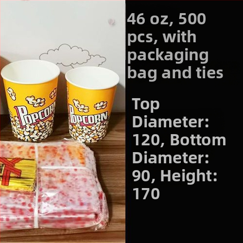 Jednorázové papierové vedierka na popcorn, malá veľkosť 28A, balenie v celom kartóne pre kino a KTV