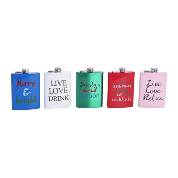 Flacon pătrat din oțel inoxidabil, stil american, 8 oz, pentru vodcă, portabil pentru camping