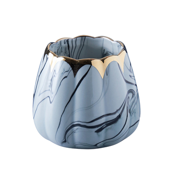 Set nordic din oțel inoxidabil pentru fructe: furculiță și lingură cu recipient ceramic de depozitare, design marmorat pentru uz casnic
