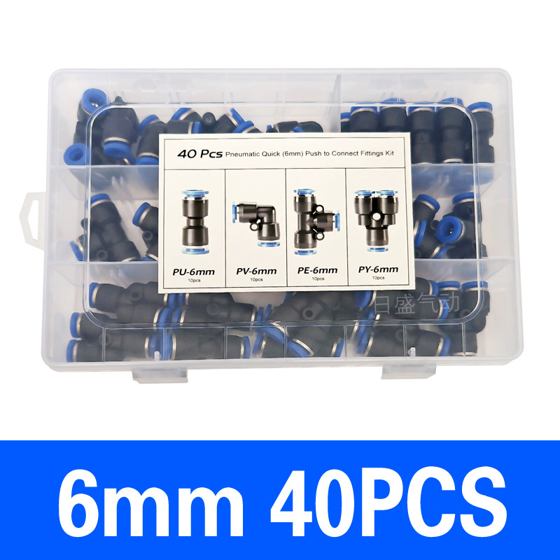 Set din plastic PU cu conectare directă, 50 de bucăți, conține 60 conectori PC și 72 de conectori pneumatice