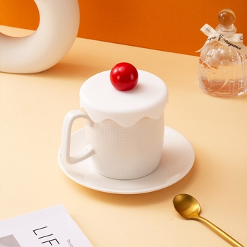 Capac de cană din silicon Macaron – gros, rezistent la praf, alimentar, universal pentru ceai, design drăguț cu desene animate