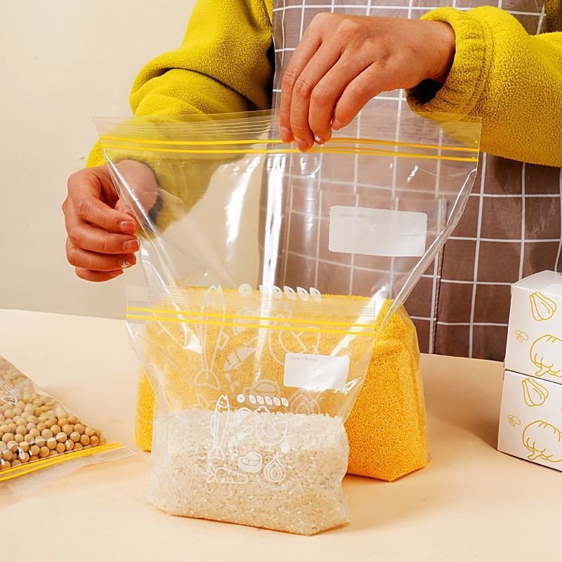 Pungi sigilate alimentare, pungi resigilabile pentru congelator, pungi de depozitare din plastic pentru frigider