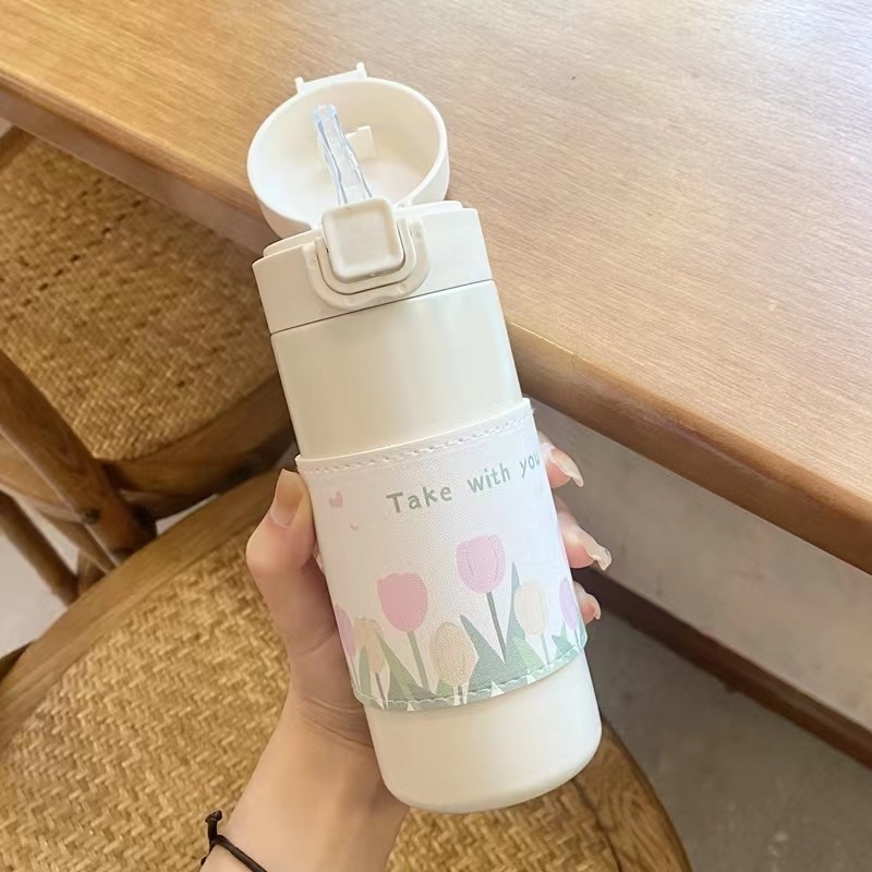 Husă PU din piele pentru pahar de ceai cu lapte și pahar din plastic, izolație, în mai multe stiluri