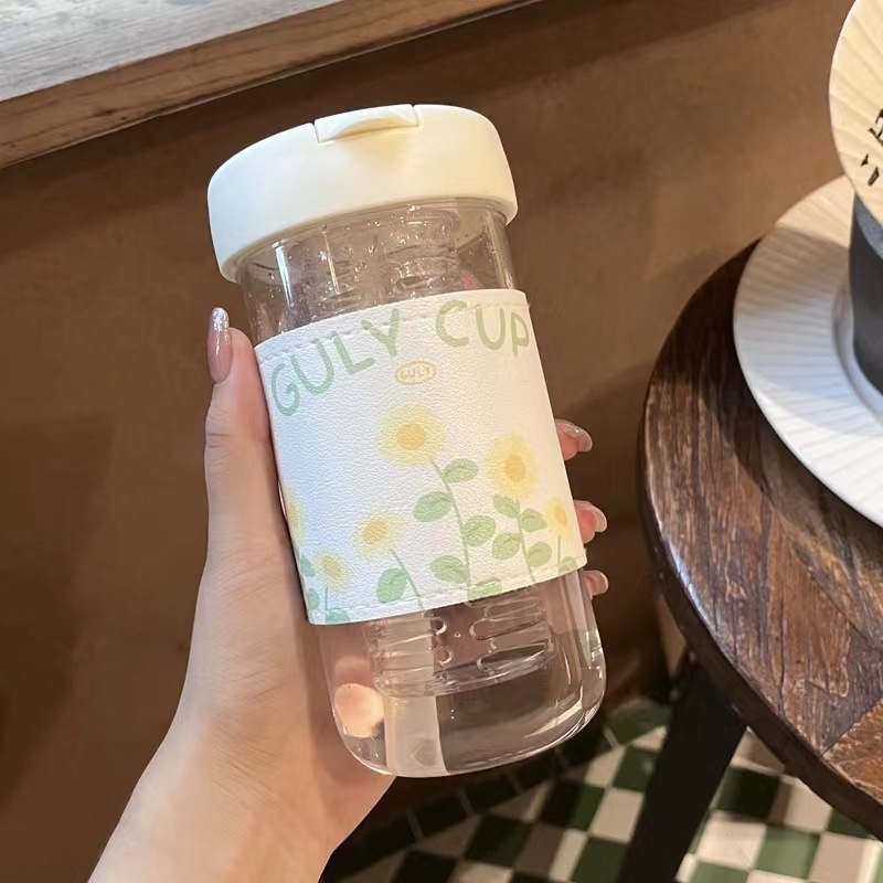 Husă PU din piele pentru pahar de ceai cu lapte și pahar din plastic, izolație, în mai multe stiluri