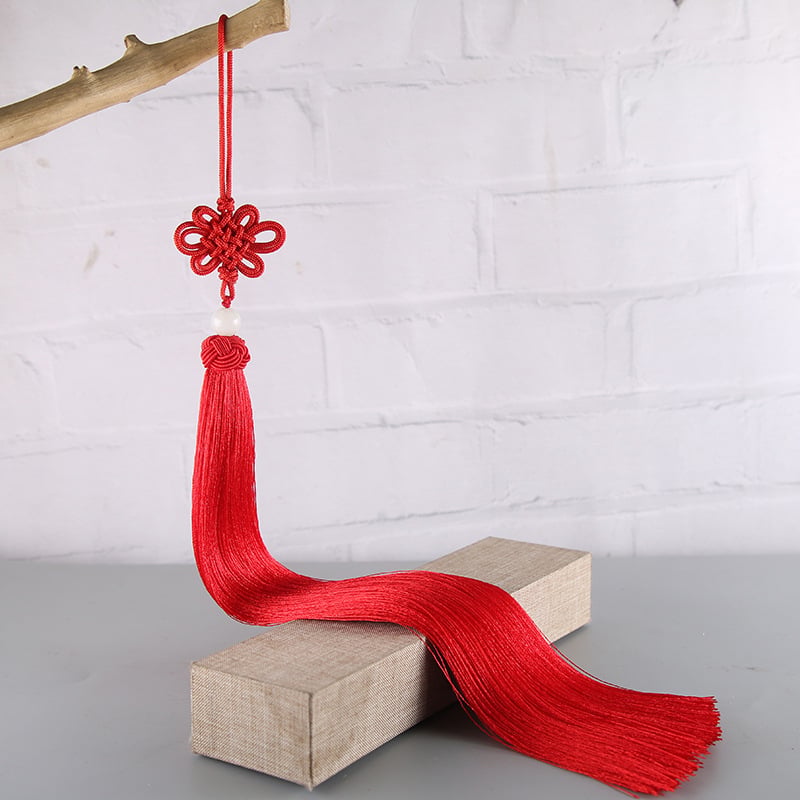 33 cm nod chinezesc cu ciucuri din mătase, lampă pendul pentru decor interior