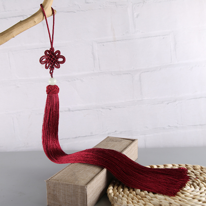 33 cm nod chinezesc cu ciucuri din mătase, lampă pendul pentru decor interior