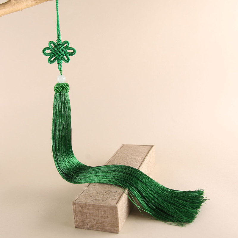 33 cm nod chinezesc cu ciucuri din mătase, lampă pendul pentru decor interior