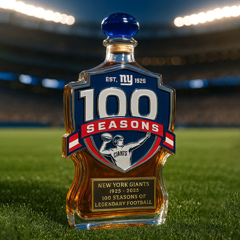 Decantor Longhorns pentru whisky și vin roșu, sticlă, aniversare de 25 de ani