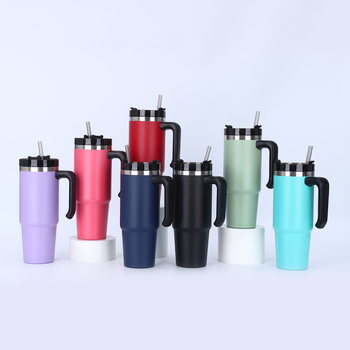 Cană termoizolantă din oțel inoxidabil de 30oz, cu mâner, pereți dubli, interior 304, exterior 201