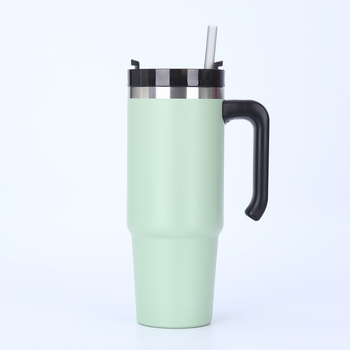 Cană termoizolantă din oțel inoxidabil de 30oz, cu mâner, pereți dubli, interior 304, exterior 201