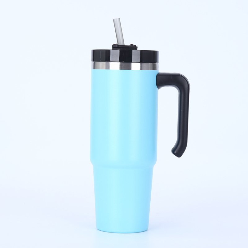 Cană termoizolantă din oțel inoxidabil de 30oz, cu mâner, pereți dubli, interior 304, exterior 201
