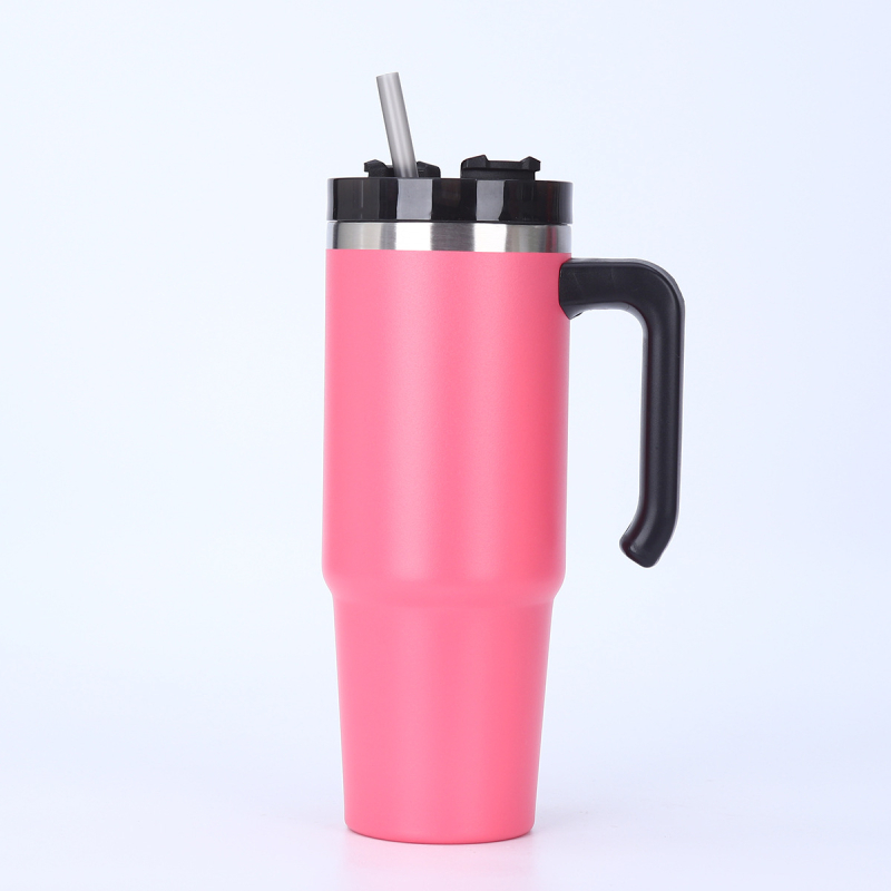 Cană termoizolantă din oțel inoxidabil de 30oz, cu mâner, pereți dubli, interior 304, exterior 201
