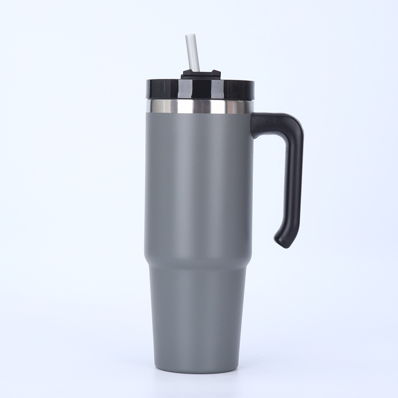 Cană termoizolantă din oțel inoxidabil de 30oz, cu mâner, pereți dubli, interior 304, exterior 201