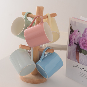 Cană creativă cu capac, culoare macarons, pentru uz casnic, ceașcă de ceai de după-amiază pentru cupluri, cană pentru birou, cafea
