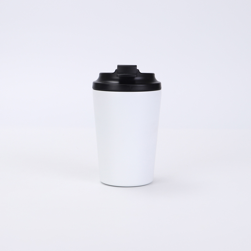 12oz rozsdamentes acél termosz kávés pohár mérőskálával, kis kapacitás, kettős falú vákuum, testreszabott minta