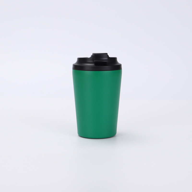 12oz rozsdamentes acél termosz kávés pohár mérőskálával, kis kapacitás, kettős falú vákuum, testreszabott minta
