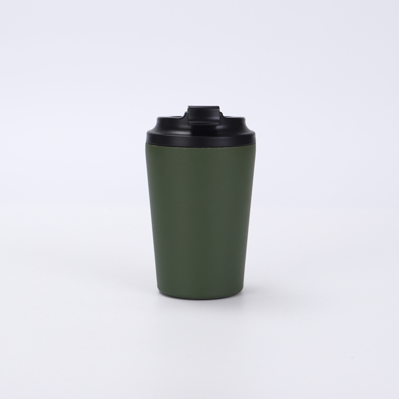 12oz rozsdamentes acél termosz kávés pohár mérőskálával, kis kapacitás, kettős falú vákuum, testreszabott minta