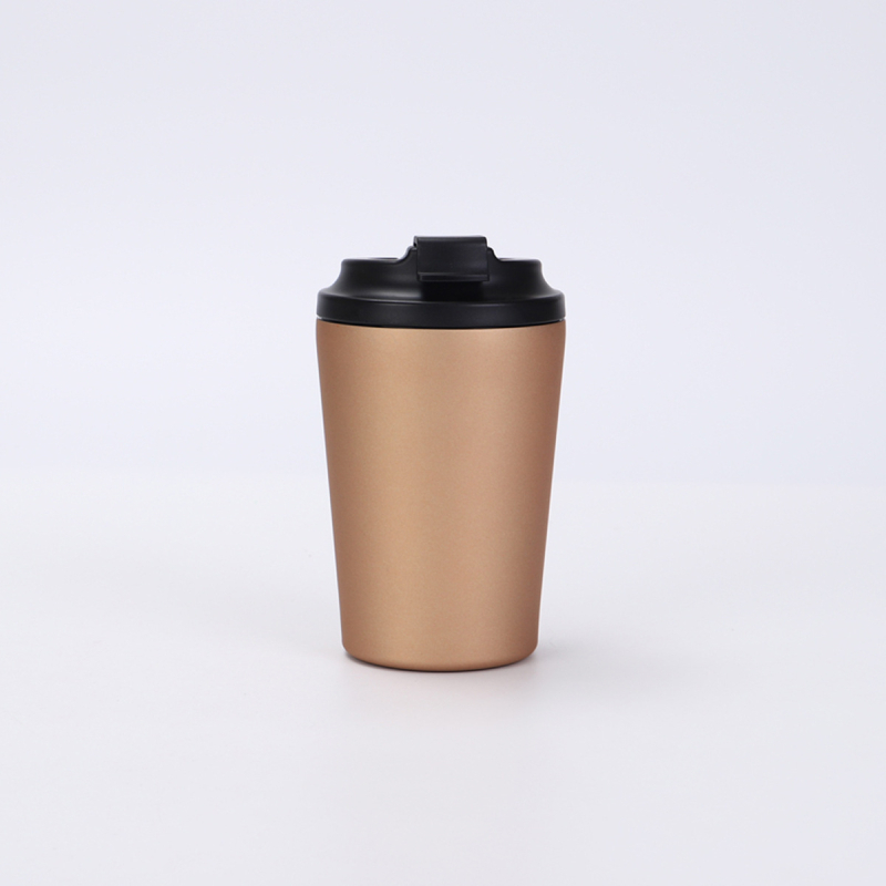 12oz rozsdamentes acél termosz kávés pohár mérőskálával, kis kapacitás, kettős falú vákuum, testreszabott minta