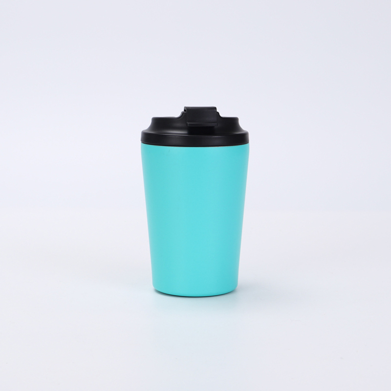 12oz rozsdamentes acél termosz kávés pohár mérőskálával, kis kapacitás, kettős falú vákuum, testreszabott minta